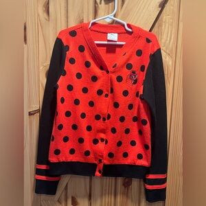 Miraculous Ladybug and Cat Noir Tikki Kwami Sweater Red & Black Girl’s Medium